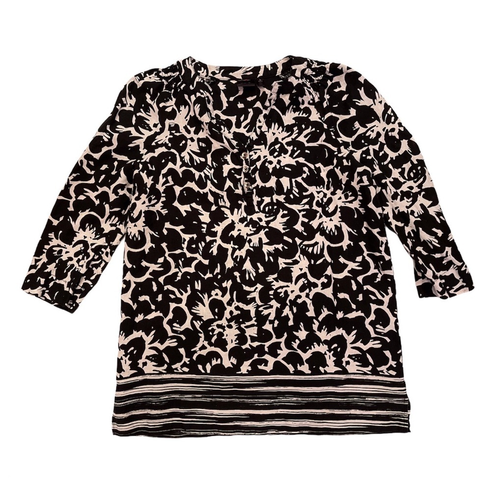 Rafaella women’s 100% linen black & white tunic SM - Picture 8 of 13